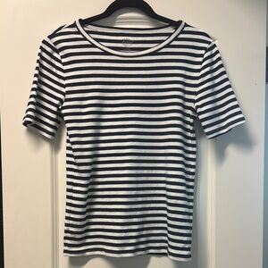 Striped Black and White Women's Top